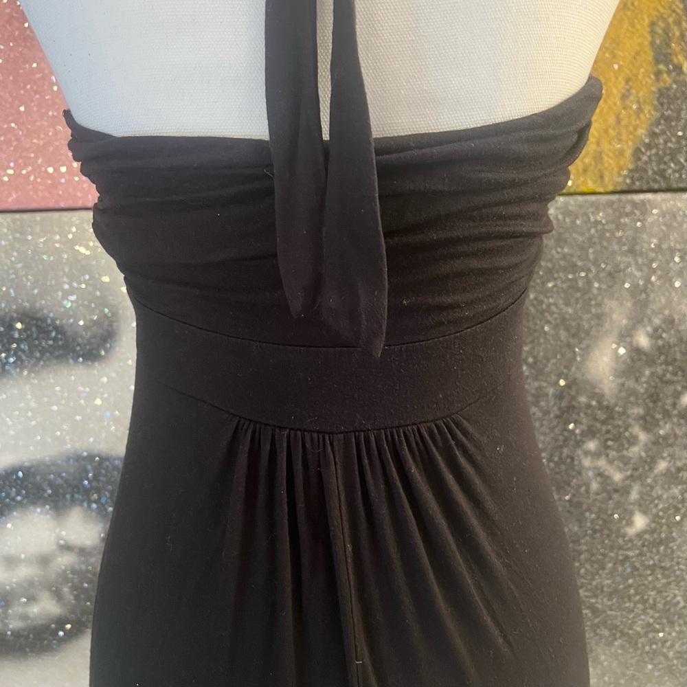 Black Halter Maxi Dress Sz Small - Picture 11 of 13